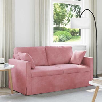 vidaXL bank / zetel Roze 158 x 78 x 80 cm Fluweel, Huis en Inrichting, Zetels | Zetels, Verzenden, Nieuw
