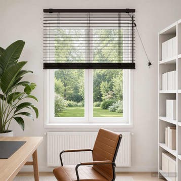 vidaXL Venetiaanse jaloezie Donkerbruin 85 x 160 cm 35 mm, Verzenden, Nieuw