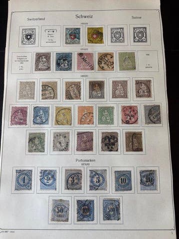 Zwitserland 1850/1940 - De meeste zijn geannuleerd,, Postzegels en Munten, Gestempeld