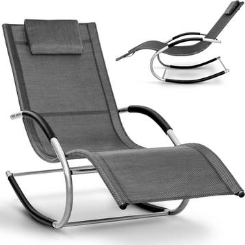 Ligbed - Ligstoel - Zonnebed - Relaxstoel - Antraciet - Till, Tuin en Terras, Ligbedden, Verzenden, Nieuw