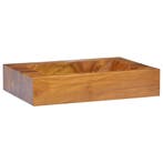 vidaXL Wastafel 50x35x10 cm massief teakhout, Doe-het-zelf en Bouw, Verzenden, Nieuw