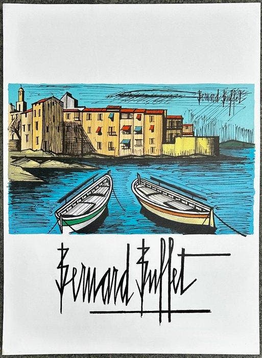 Bernard Buffet (1928-1999) - Saint-Tropez, Antiquités & Art, Antiquités | Autres Antiquités