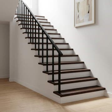 vidaXL Traplopers 4 st 110 x 30 x 2 cm Donkerbruin Massief, Doe-het-zelf en Bouw, Verzenden, Nieuw