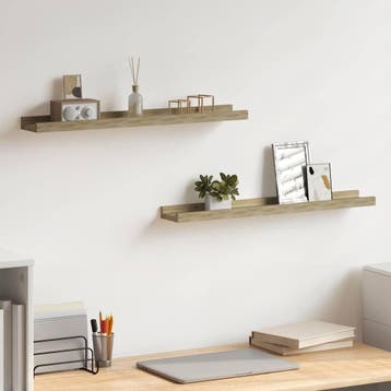 vidaXL Wandplanken 2 st Sonoma eiken 60x9x3 cm, Verzenden