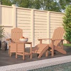 vidaXL Tuinstoelen Adirondack met voetenbank en tafel HDPE, Verzenden, Nieuw