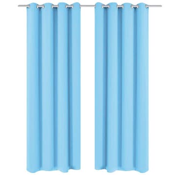 vidaXL Gordijnen met metalen ringen verduisterend 135x175, Verzenden, Nieuw