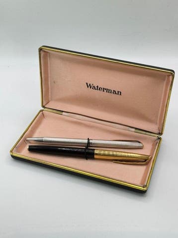 Parure Vintage Waterman C/F – Stylo-plume à plume en or 18