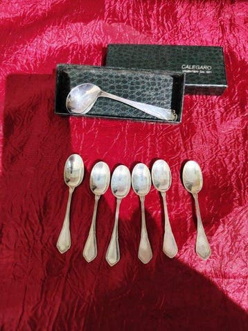 Cuillère à café (7) - Argent 800 - cuillère d’alimentation, Antiquités & Art