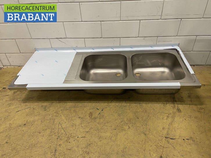 Plan de travail en acier inoxydable Double évier 180 x 70 cm, Articles professionnels, Horeca | Autre, Envoi