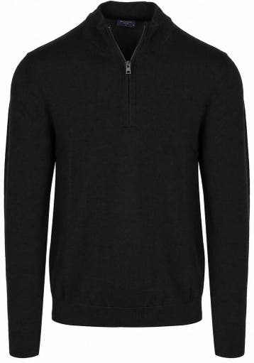 Olymp Half Zip Trui Wol Zwart maat Maat 52/54 (L) Heren, Verzenden, Zwart, Nieuw, OLYMP