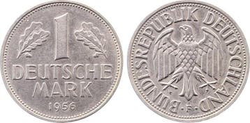 1 Mark Duitsland 1 Dm Mark 1956 F Erstabschlag J 385 Ea, Verzenden