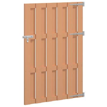 vidaXL Tuinpoort 100 x 150 cm WPC en Aluminium Bruin, Tuin en Terras, Tuinpoorten, Verzenden, Nieuw