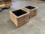 Veiling - 2x Garlux vuren bloembak geïmpregneerd 40x40x30cm, Tuin en Terras, Nieuw