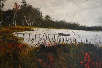 Michel Roy dit Saint Alban (1913-2015) - Bord de létang