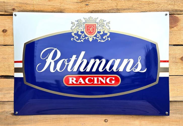 Rothmans racing bord, Verzamelen, Merken en Reclamevoorwerpen, Verzenden