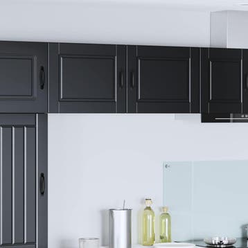 vidaXL Wandkast PORTO 2 st Zwart Bewerkt hout, Huis en Inrichting, Verzenden, Nieuw