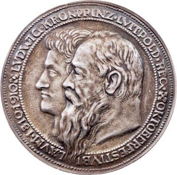 Duitsland, Koninkrijk Beieren. Silver Shooting Medal, 100th