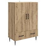 vidaXL Dressoir Artisanaal eiken 66 x 34,5 x 95 cm Bewerkt, Verzenden, Nieuw