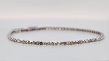 Zonder minimumprijs - Armband - 14 karaat Witgoud - 1.60ct.