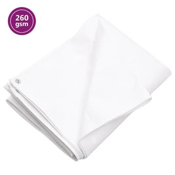 vidaXL Dekzeil 260 g/m² 8x8 m HDPE wit, Verzenden, Nieuw