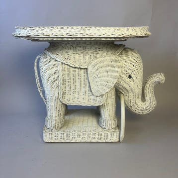 Table dappoint - Table dappoint vintage en rotin avec