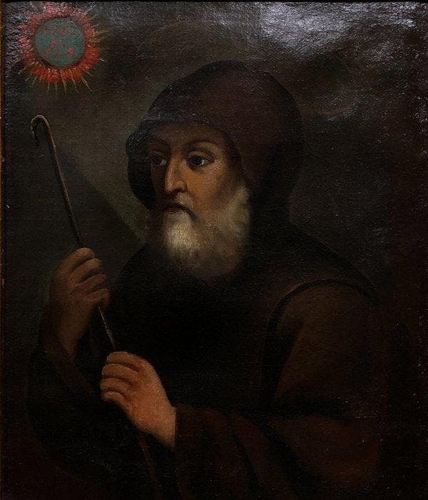 École Européene (XIX) - Saint François de Paule, Antiquités & Art, Art | Peinture | Classique