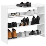 vidaXL Schoenenrek 80x25x62 cm bewerkt hout wit, Verzenden