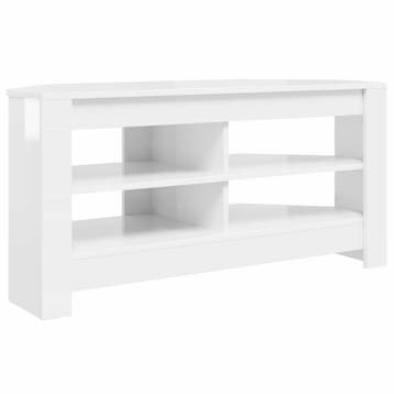 Moderne Hoek TV-kast Hoogglans Wit - Stijlvol design voor..., Huis en Inrichting, 100 tot 150 cm, Verzenden, Zo goed als nieuw