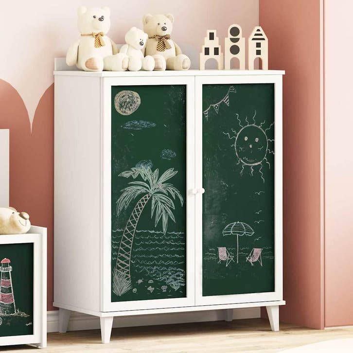 vidaXL Creatieve opslag voor kinderen ROROS Wit Bewerkt hout, Huis en Inrichting, Kasten | Dressoirs, Nieuw, Verzenden