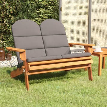 vidaXL Tuinbank Adirondack met kussens 126 cm massief, Verzenden