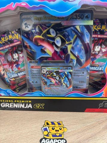 Pokémon - 1 Box - Collezione Premium Mega Greninja ex –, Hobby en Vrije tijd, Verzamelkaartspellen | Pokémon, Nieuw