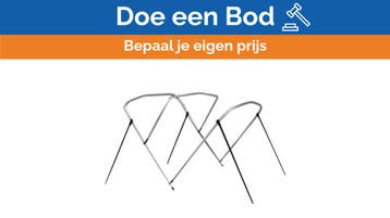 Bieden: Carvers 3 bow 54 x 67 to 72 inch aluminium bimini f, Ophalen of Verzenden