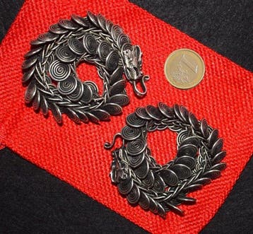 2 x armbanden DRAGONEN MIAO - HMONG 105 g - Laos - Hmong, Antiquités & Art