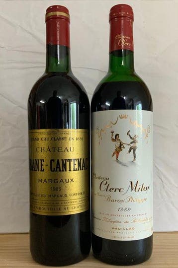 1985 Chateau Brane-Cantenac & Chateau Clerc Milon, -, Verzamelen, Wijnen, Nieuw