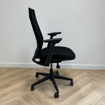 ergonomische bureaustoel + lendesteun, zwart, Bureaustoel