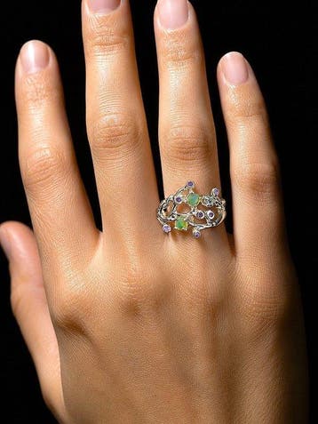 Opaal - Zilver - Ring - Ethereal Design