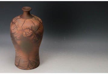 Vaas - Steengoed - Japan - Gecarboniseerd Kiln-Change -
