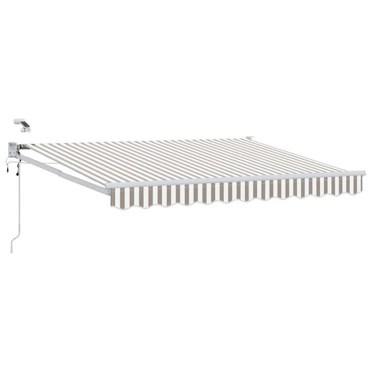 vidaXL Elektrisch Uitschuifbare Zonneluifel Lichtgrijs en, Tuin en Terras, Zonneschermen, Nieuw, Verzenden