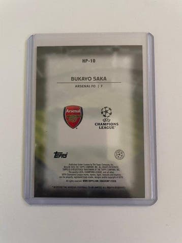 2025/26 Topps UEFA Champions League Bukayo Saka HP-10 Case, Nieuw