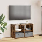 vidaXL TV-stand met lade Rook Eiken 79 x 40 x 48 cm, Huis en Inrichting, Kasten |Televisiemeubels, Verzenden, Nieuw