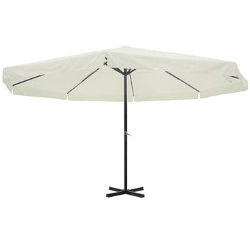 Parasol 500cm Wit | Tweede kansje | OP = OP, Tuin en Terras, Verzenden, Waterdicht, Meer dan 4 meter, Zweefparasol