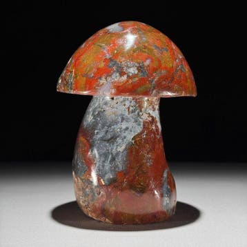 Sans prix de réserve - Sculpture de champignon en jaspe, Antiquités & Art