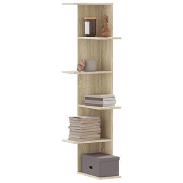 vidaXL Hoekwandschap 36,5x36,5x140 cm bewerkt hout sonoma, Verzenden