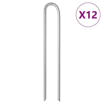 vidaXL Tentharingen 12 st U-vormig Ø10 mm 37 cm, Verzenden, Nieuw
