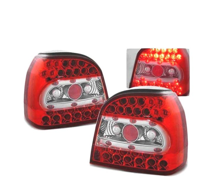 Feux Arrière Pour Volkswagen Vw Golf 3 91-97 Led Rouge Blanc, Auto-onderdelen, Verlichting, Verzenden