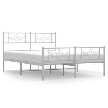 Bedframe wit 140x200 | Retour deal | Weg is pech!, Gebruikt, Verzenden, Wit, Tweepersoons