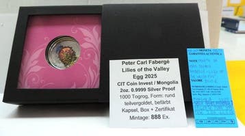 Mongolië. 1000 Togrog 2025, Peter Carl Fabergé - Lilies of