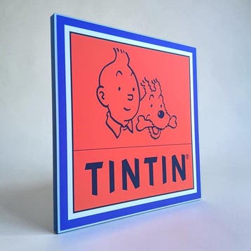 Lichtbord - Boutique Tintin - Lichtreclame - Aluminium,, Nieuw
