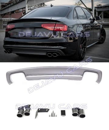 S4 Look Diffuser + Uitlaat sierstukken voor Audi A4 B8.5, Ophalen of Verzenden