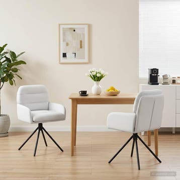 vidaXL Draaikrukken 2 st Kunstleer Wit 59 x 59,5 x 90 cm, Verzenden, Nieuw
